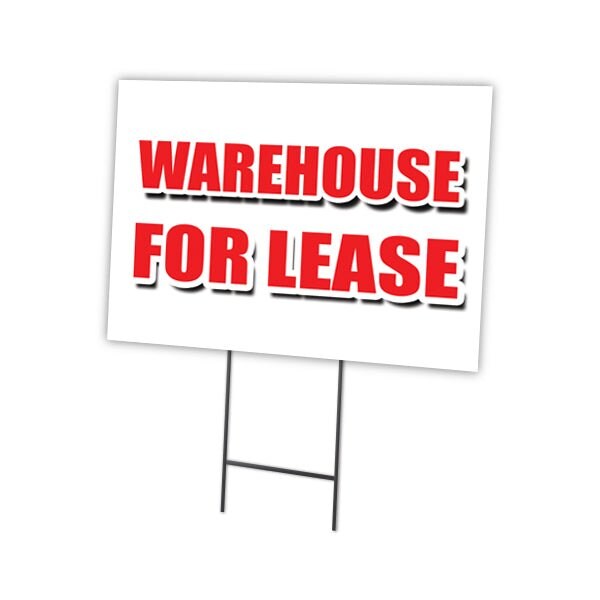 Warehouse For Lease Yard Sign & Stake outdoor plastic coroplast window, C-1824 Warehouse For Lease
